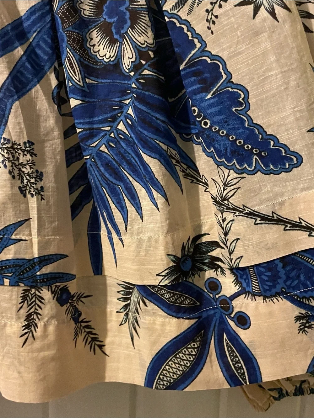 Banana Republic Square Neck Tropical Floral Blouse X-small NWOT